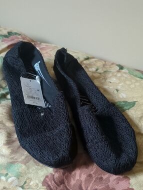 Black Knit Women's Flats